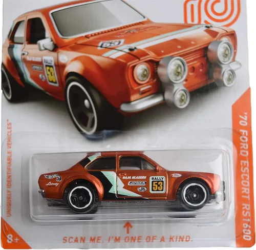 Vista 2 de Hot Wheels Chase '70 Ford Escort RS1600 2/8, naranja quemado