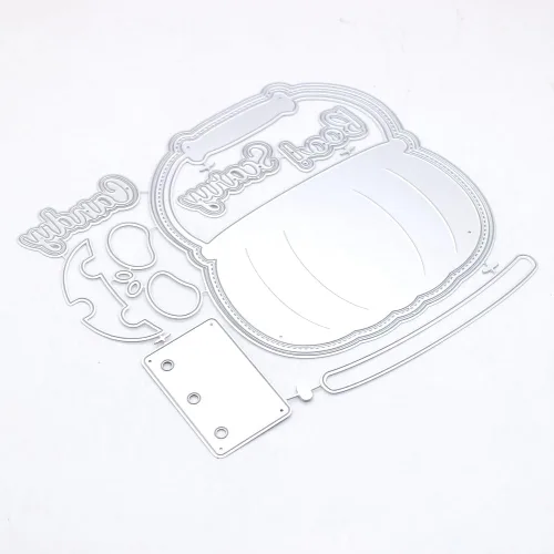 Vista 2 de KSCRAFT Cesta de calabaza Mini álbum de corte de metal troqueles plantillas para bricolaje álbum de recortes decorativo en relieve DIY tarjeta