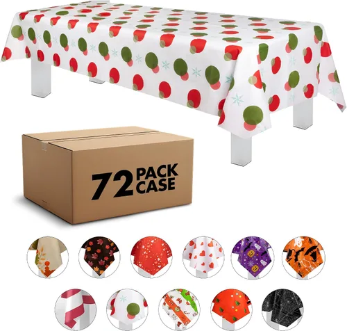 Vista 39 de Grandipity Mantel de plástico desechable de calidad prémium para fiestas con temática de globos de cumpleaños, 1 paquete, 54 x 108 pulgadas, mantel