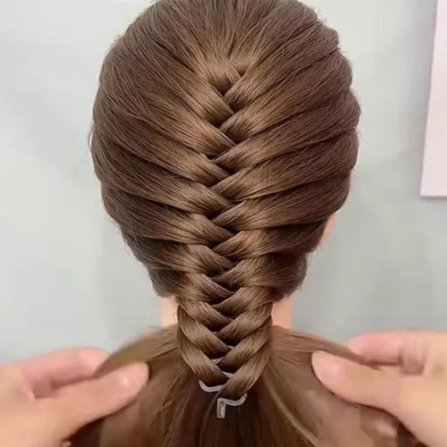 Vista 3 de Base de pelo rubio esponja invisible clip peine Bump It Up volumen herramienta moño donut styling inserción extensiones de cabello accesorios
