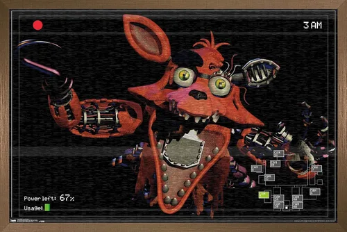 Vista 15 de Trends International Five Nights at Freddy's - Póster de pared Foxy Camera, 14.725 x 22.375 pulgadas, versión enmarcada de madera de granero Versión