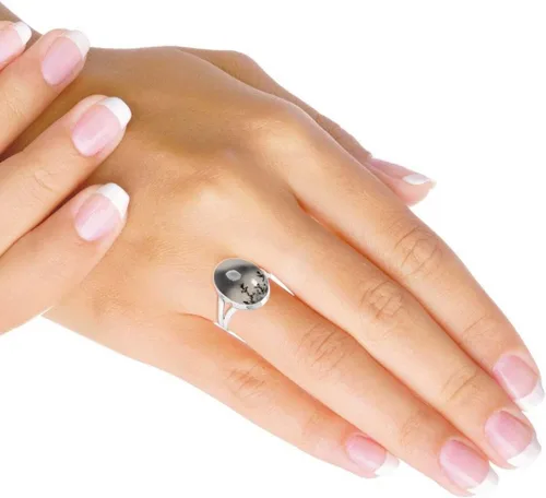 Vista 2 de Jeweloporium Anillo de plata de ley 925 maciza, hecho a mano para mujer