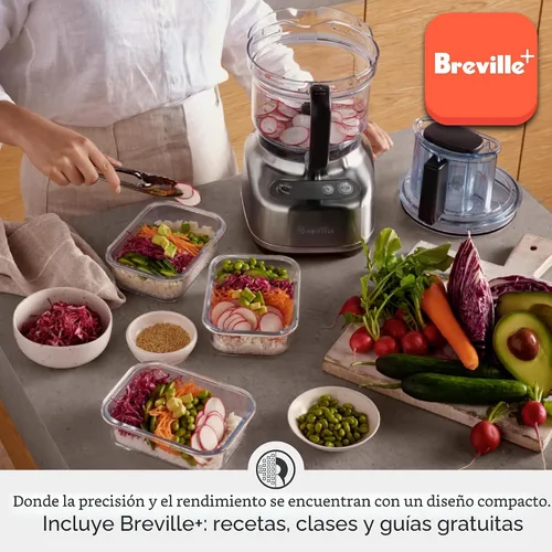 Vista 3 de Breville BFP610 Sous Chef - Procesador de alimentos de 9 tazas, acero