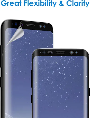 Vista 3 de JETech Protector de pantalla para Samsung Galaxy S8, película TPU Ultra HD, compatible con fundas, paquete de 2 Película de poliuretano