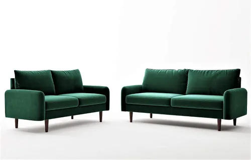 Vista 8 de Container Furniture Direct Kent Sofá biplaza de terciopelo para salas de estar modernas y espacios compactos, cómodo sofá de 2 plazas, muebles