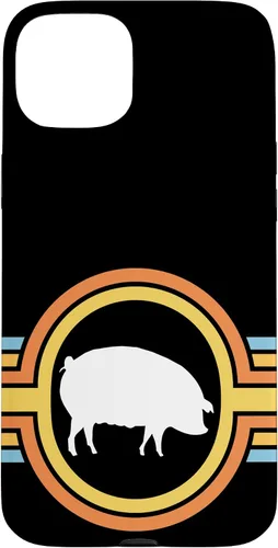 Vista 9 de Pig - Farm Farming Piglet Piggy Hog Swine Cute 70s Retro Case for iPhone 17