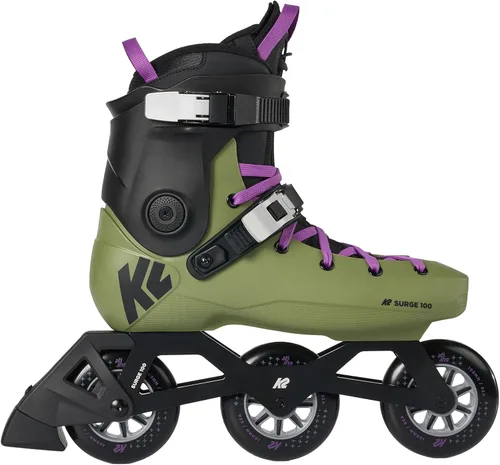 Vista 4 de K2 Surge 100 - Patines en línea de 3 ruedas para hombres, mujeres y adultos, unisex, para fitness urbano y urbano