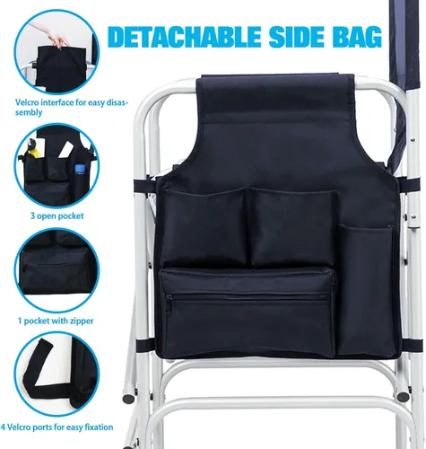 Vista 7 de AQNIEGEP Silla de maquillaje para artista de maquillaje de 41 pulgadas de alto, silla plegable de directores, silla de artista de maquillaje