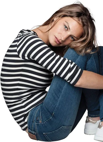 Vista 5 de Ellos Camiseta de manga tres cuartos con cuello redondo para mujer