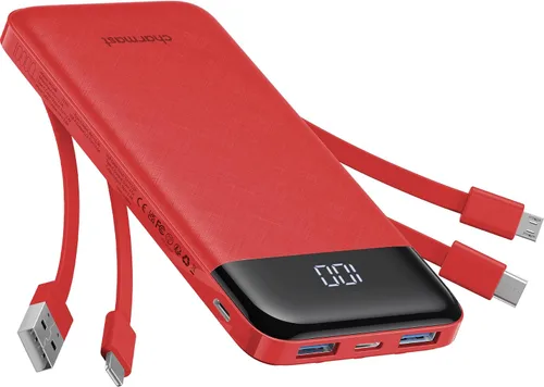 Vista 9 de charmast Cargador portátil de 10000 mAh, 4 cables integrados, 6 salidas/3 entradas, carga rápida de 3 A, compatible con iPhone, iPad, Samsung