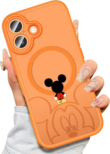 Vista 15 de Funda para iPhone 16 Pro Max [Compatible con MagSafe], diseño bonito, magnético, negro translúcido, mate, con borde de TPU suave y parte trasera