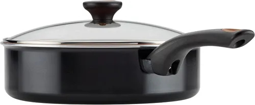Vista 8 de Farberware Glide Ceramic Sartén Antiadherente / Sartén para Saltear / Sartén para Freír con Tapa y Mango Auxiliar - 4 Cuartos, Negro
