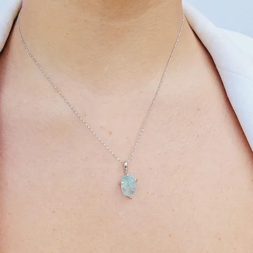 Vista 155 de Juego de joyas de piedras preciosas crudas reales con plata de ley 925 chapada en oro real, collar y aretes de piedra natal, regalo para ella por
