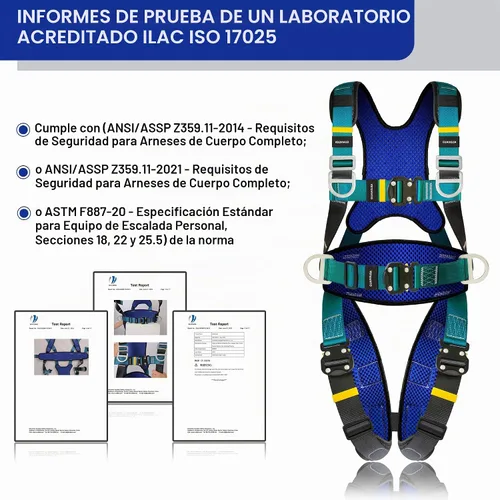 Vista 5 de DIJJIG Arnés de Seguridad de Protección Corporal Completa con Ajuste de 5 Puntos, Seguro y Cómodo, Posicionamiento de Construcción, Correas