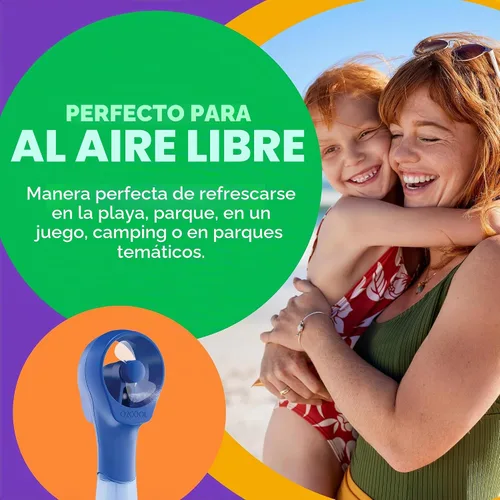 Vista 5 de O2COOL Elite - Ventilador de nebulización portátil con pilas, color azul Sí