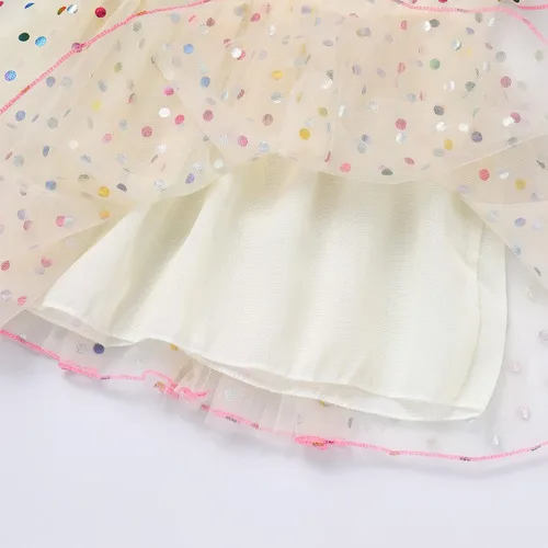 Vista 6 de Baby Girls Tutu Dress Sparkle Sequin Heart Princess Birthday Pageant Wedding Party Dresses Ruffle Tulle Gown Outfits