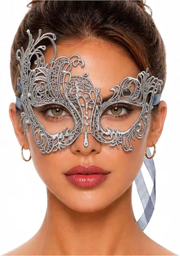 Vista 79 de Masquerade Mask For Women Lace Masquerade Mask for Masquerade Party, Proms, Venetian Party, Mardi Gras, Halloween & Cosplay Ana Bg Pluma de Pavo Real