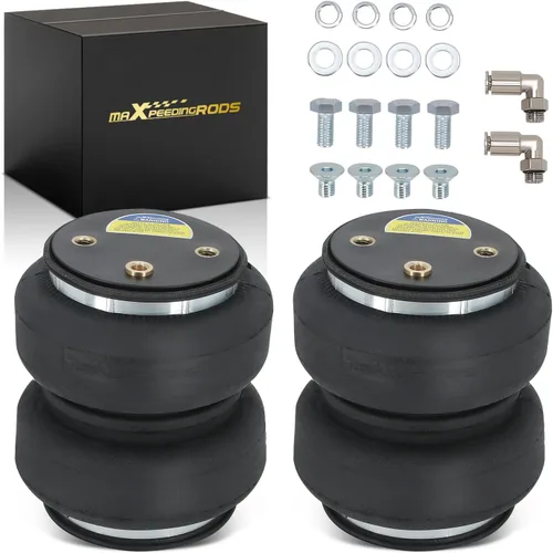 Vista 10 de maXpeedingrods Bolsa de suspensión de aire de repuesto 2500lb con amortiguador interno para GMC Silverado Sierra 1500 para Ford