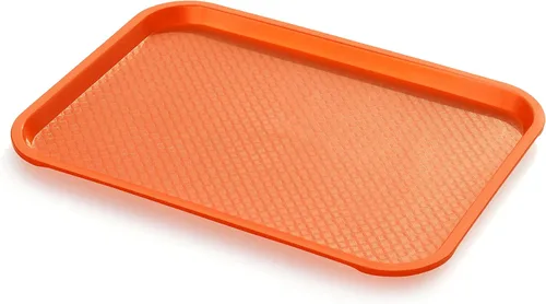 Vista 3 de New Star Foodservice Bandeja de comida rápida, juego de 12 (naranja, 12 x 16 pulgadas)