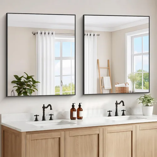 Vista 14 de DESBING 16"x20" Bathroom Mirror for Over Sink, Black Framed Wall Mirror Negro