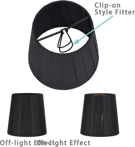 Vista 3 de MIRA - Cortinas pequeñas con clip para lámpara de pared, juego de 2, barril pequeño, 5.2 x 4 pulgadas x 5.2 pulgadas de alto, cinta de tela, hechas