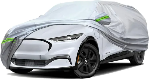 Vista 14 de TUCAREST - Funda de auto completa de 6 capas de alta calidad, diseño de cremallera de carcasa dura, impermeable, resistente a la intemperie