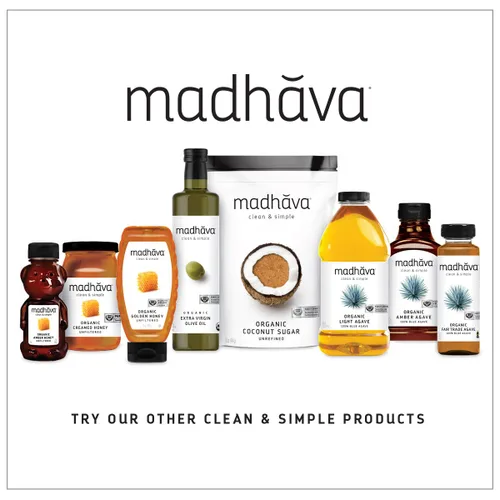 Vista 9 de MADHAVA Agave orgánico de comercio justo, botella de 23.5 onzas (paquete de 6) Néctar de agave azul 100% puro orgánico Edulcorante natural