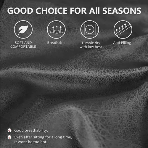Vista 4 de Fundas de cuero resistentes para sillas reclinables, 4 piezas, funda de cuero para silla reclinable, fundas de cuero para reclinables, lavables