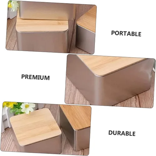 Vista 2 de Cabilock Cover Coin Candy Storage Square Desktop Tidy Box Nut Storage Snack Contenedores Divisores Boda Fiesta Snack