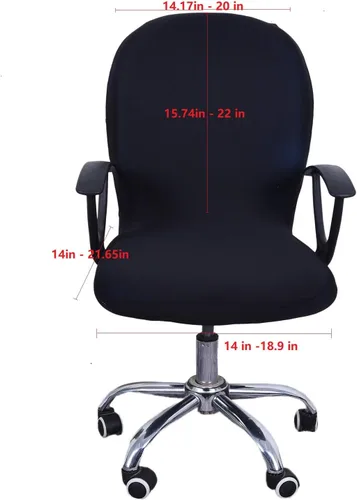 Vista 6 de Chris.W Funda para Silla de Oficina de Computadora Elástica Extraíble Funda para Silla Giratoria de Oficina Universal Fundas para Silla de Elevación