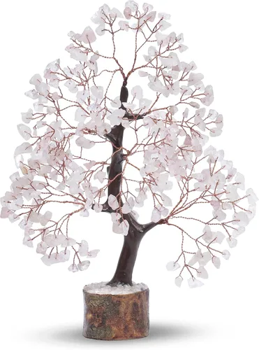 Vista 11 de PYOR Árbol de la vida de cristal de 7 chakras para decoración de oficina, cristales y piedras, regalos de inauguración de la casa para mujeres