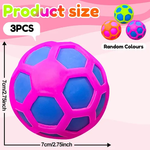 Vista 2 de 3 bolas antiestrés para adultos y niños, bolas de estrés esponjosas con funda reemplazable, juguetes calmantes para adultos, ideales para fiestas