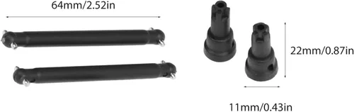 Vista 5 de Horoper Eje de transmisión de acero y eje de rueda de transmisión, eje de transmisión CVD trasero Dogbone Set Construcción de acero eficiente