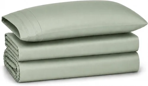 Vista 17 de Tribeca Living Juego de sábanas satinadas tamaño individual XL, 100 % rayón de bambú con 300 hilos, sábana bajera refrescante con bolsillo profundo
