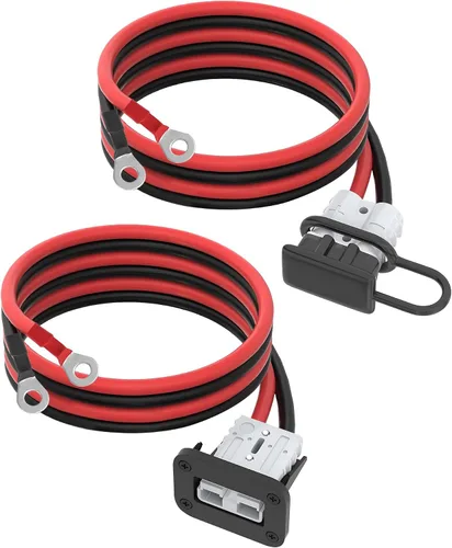 Vista 9 de IZTOSS Conector Anderson 175A con cable 6AWG para cable de calibre 2 a 4, conector rápido, montacargas, enchufe, remolque, almacenamiento
