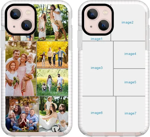 Vista 17 de Funda de teléfono personalizada para iPhone 13 personalizada con collage de múltiples imágenes, funda resistente a los arañazos, a los golpes, funda