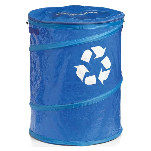 Vista 10 de Coghlan's Contenedor de Reciclaje Pop-Up Deluxe Duradero – Contenedor Plegable con Tapa con Cremallera, Clips para Bolsas y Puntos de Anclaje