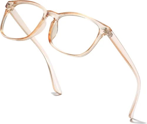 Vista 18 de Gafas cuadradas unisex con estilo sin receta Negro