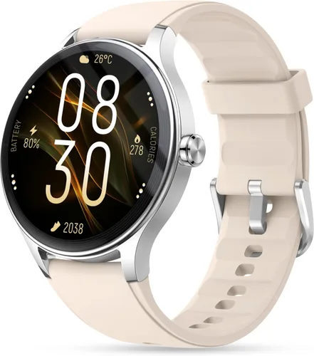 Vista 8 de Reloj inteligente para mujeres, mujeres y hombres, reloj de fitness de 1.27 pulgadas [caja de 1.614 in] con recepción de llamadas/marcación, monitor