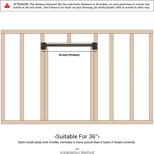 Vista 4 de Wall Mounted Doorway Pull Up Bar, Heavy Duty Strength Training Pull-Up Bars for Doorframe, Support Beam or Joist Mount Thick Metal Sturdy