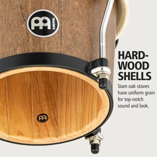 Vista 2 de Meinl Percussion HTB100WB-M Headliner Traditional Designer Series Bongos de madera, marrón nogal