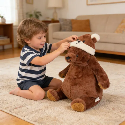 Vista 3 de Djungelskog Oso de peluche 60 cm - Oso suave y gigante - Peluche abrazable y tierno - Regalo ideal para niño, niña y novia - ¡Super suave y tierno!