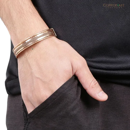Vista 36 de Pulseras de cobre para hombres y mujeres Juego de 3 con caja de regalo Hecho a mano 100% cobre Regalo para mujeres y hombres
