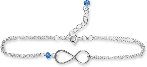 Vista 109 de Pulsera con dije de infinito con piedra natal, joyería hecha a mano, regalo para ella