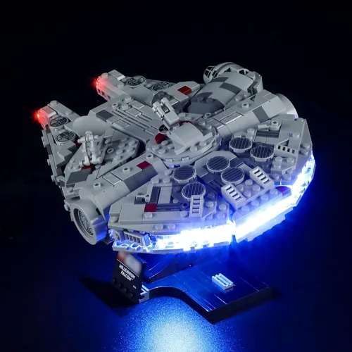 Vista 10 de GEAMENT Versión 2015 Kit de luz LED compatible con Lego 75105 Millennium Falcon modelo de construcción (juego de modelos no incluidos)