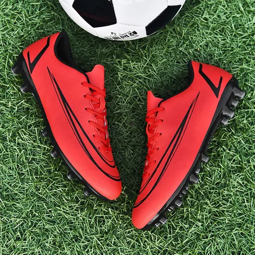 Vista 5 de ASOCO DREAM Zapatos de fútbol para hombre, zapatos de fútbol de suelo firme, zapatos de fútbol profesionales de caña baja, zapatos de fútbol