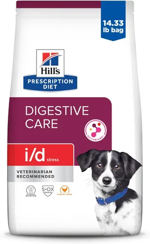 Vista 14 de Hill's Prescription Diet i/d Stress Digestive Care Alimento seco para perros # 1 recomendado por veterinarios, receta de pollo, 8 libras. Bolsa