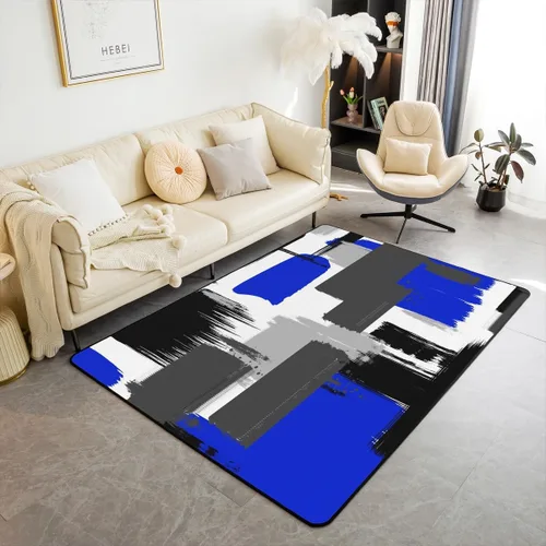 Vista 30 de Feelyou Tapete de jacquard para interiores para niños y niñas, 3 x 5, patrón floral, alfombra de sala de estar, alfombra de decoración floral ultra