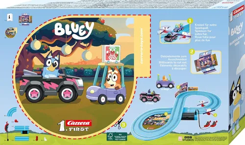 Vista 11 de Carrera Primer juego de pista de carreras Bluey Toy Slot Car - Bluey