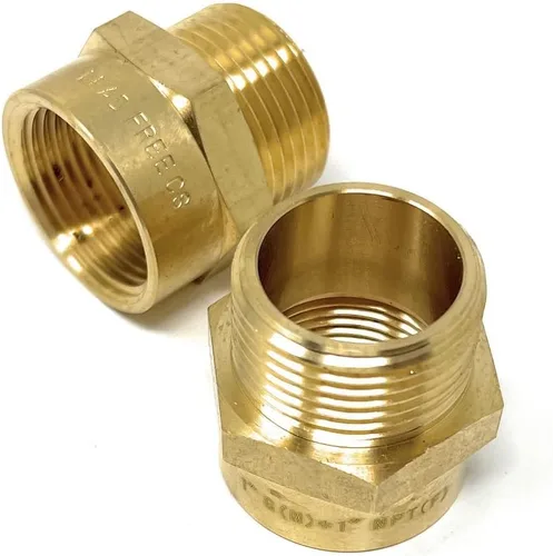 Vista 37 de Adaptador de latón sin plomo Cascada, rosca G británica BSPP macho a NPT hembra (1" x 1" (1 pieza))